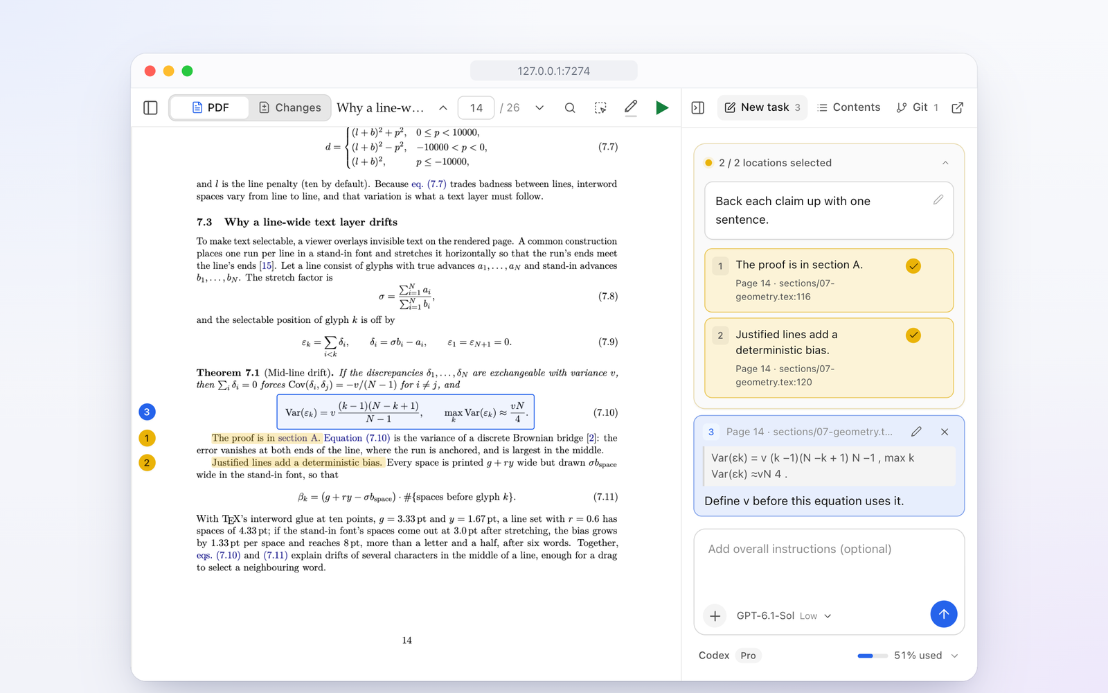 A note on a selected passage of the PDF